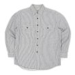 画像1: 00's L.L.Bean ヒッコリーストライプ柄 コットンワークシャツ (1)