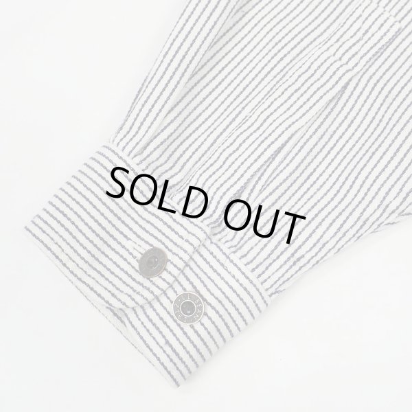 画像4: 00's L.L.Bean ヒッコリーストライプ柄 コットンワークシャツ (4)