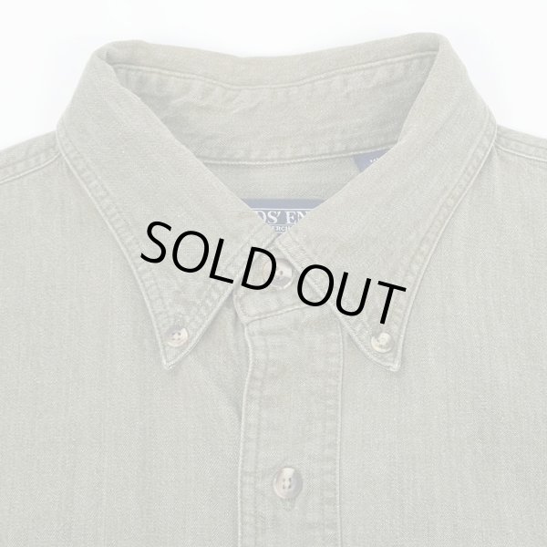 画像3: 90-00's LANDS' END 先染めカラーデニム ボタンダウンシャツ (3)