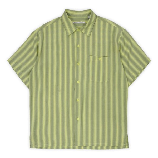 画像1: 90's LINEA DOME S/S レーヨンシャツ “Omble Stripe” (1)