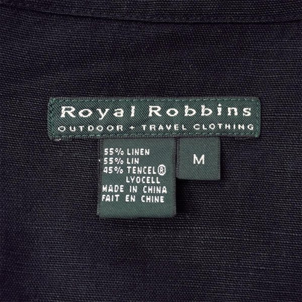 画像2: 00's Royal Robbins S/S リネンシャツ “BLACK” (2)