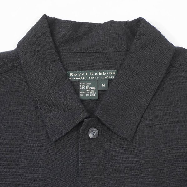 画像3: 00's Royal Robbins S/S リネンシャツ “BLACK” (3)
