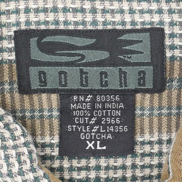 画像2: 90-00's GOTCHA レギュラーカラーシャツ (2)