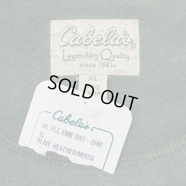 画像2: 00's Cabela's フリーススウェット "DEADSTOCK" (2)