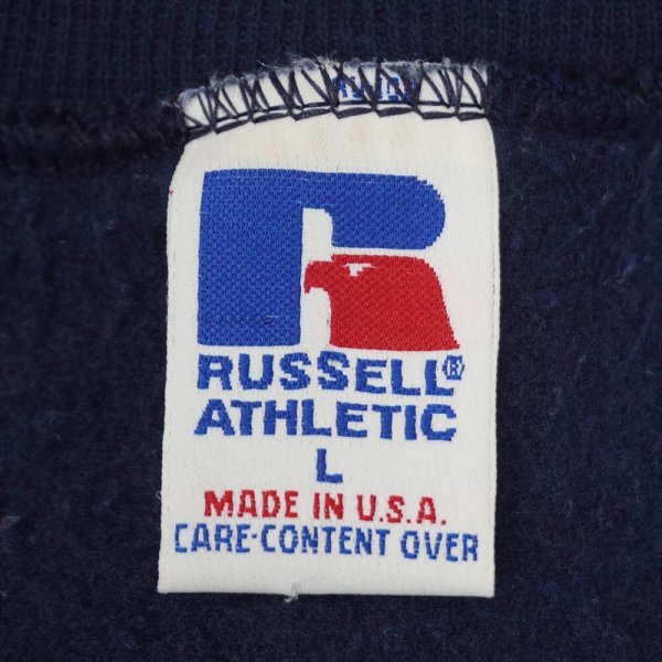 画像2: 90's RUSSELL 前V ブランクスウェット "NAVY / MADE IN USA" (2)