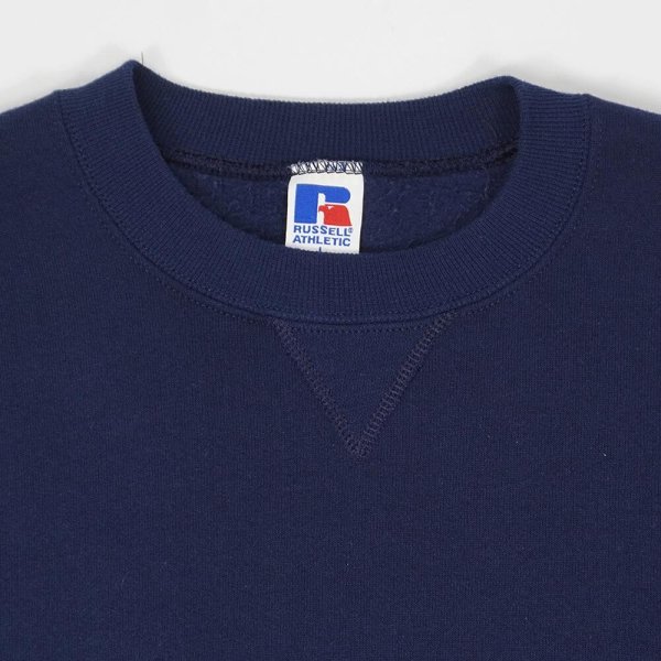 画像3: 90's RUSSELL 前V ブランクスウェット "NAVY / MADE IN USA" (3)