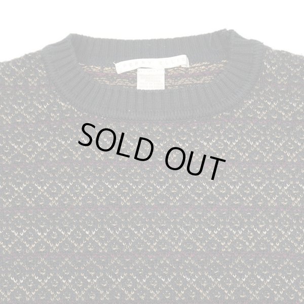 画像3: 90's PERRY ELLIS 総柄 コットンニット "BLACK BASE" (3)