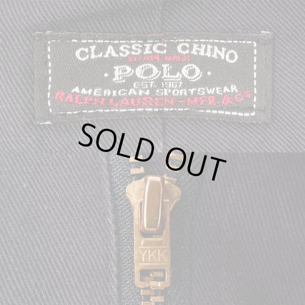 画像3: 90-00's Polo Ralph Lauren 2タック チノトラウザー "BLACK / 実寸W35 L30" (3)