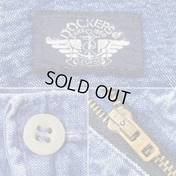 画像3: 80-90's DOCKERS 2タック デニムトラウザー "実寸W33 L29" (3)