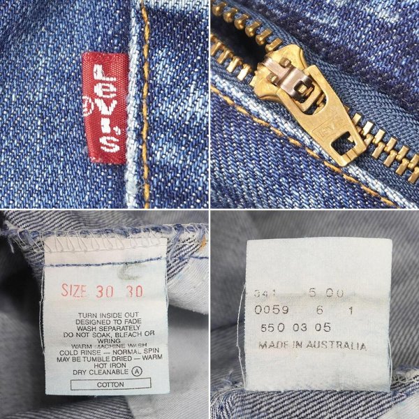画像4: Early 00's Levi's 550 ブーツカット デニムパンツ "MADE IN AUSTRALIA / W30 L30" (4)