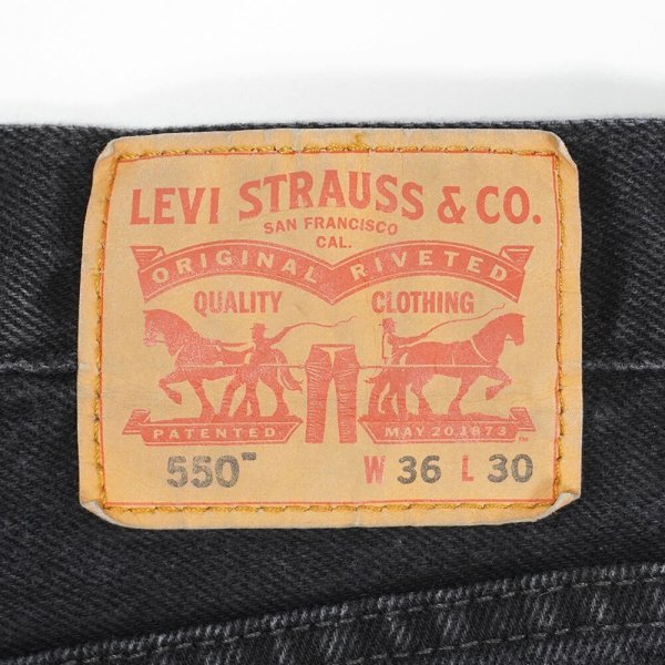 画像3: 00's Levi's 550 ブラックデニムパンツ "W36 L30" (3)