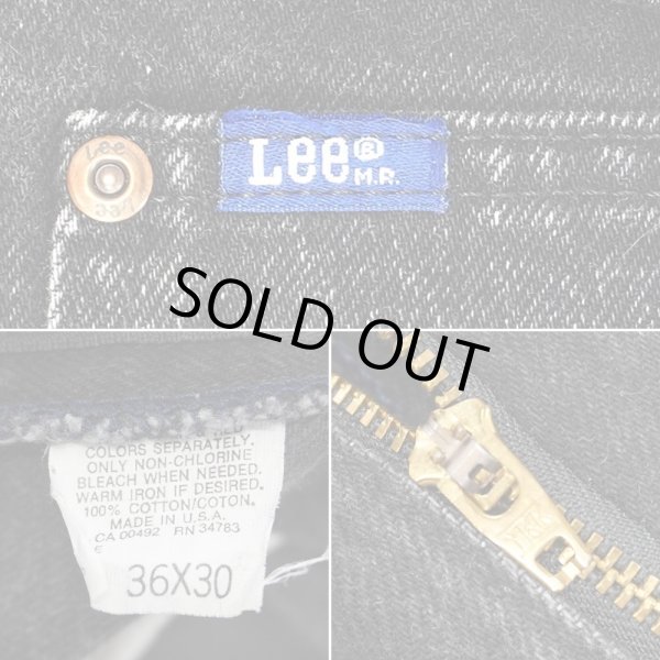 画像4: 90's Lee 205-5508 ブラックデニムパンツ "MADE IN USA / W36 L30" (4)