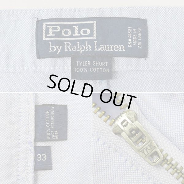 画像3: 90's Polo Ralph Lauren 2タック チノショーツ "TYLER SHORT / SAX BLUE" (3)