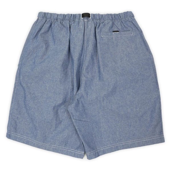 画像2: 90's STEEL BRIDGE ブルーシャンブレー ショーツ "MADE IN USA / DEADSTOCK" (2)