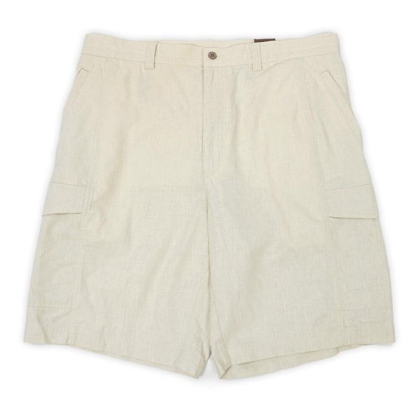 画像1: 00's CUBAVERA リネンコットン カーゴショーツ "DEADSTOCK" (1)