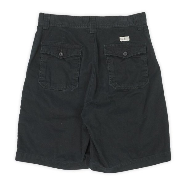 画像2: 90's Polo Ralph Lauren ノータック チノショーツ "BLACK / W30" (2)