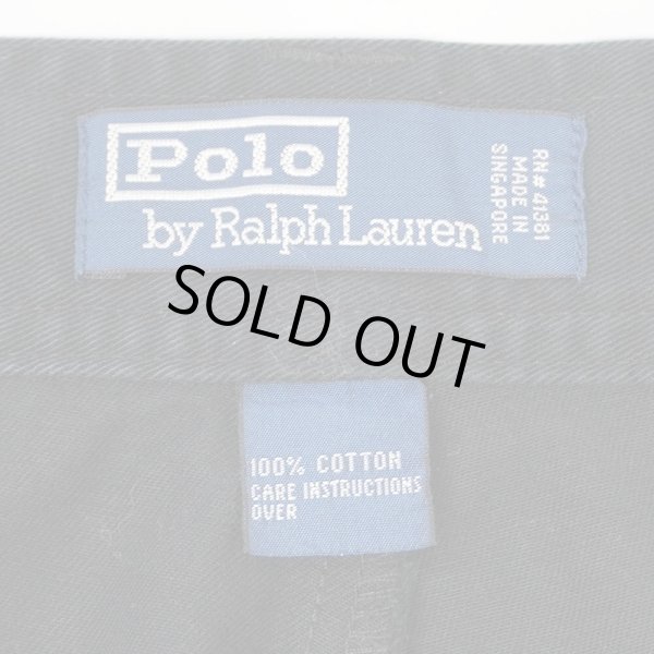 画像3: 90's Polo Ralph Lauren ノータック チノショーツ "BLACK / W30" (3)