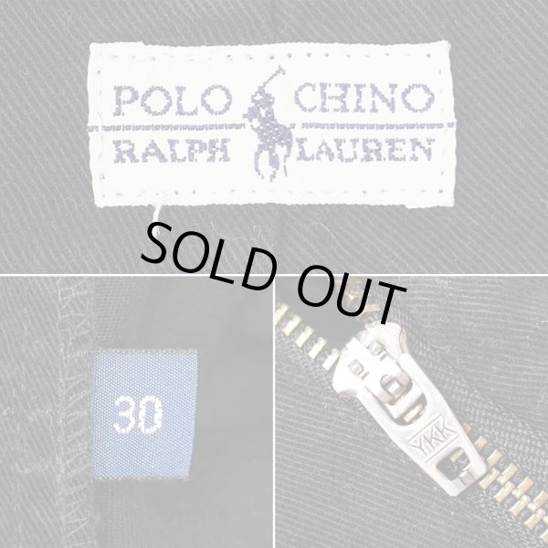 画像4: 90's Polo Ralph Lauren ノータック チノショーツ "BLACK / W30" (4)