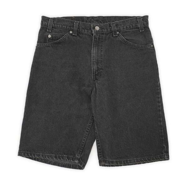 画像1: 90's Levi's 550 ブラックデニムショーツ "MADE IN USA / W32 L00" (1)