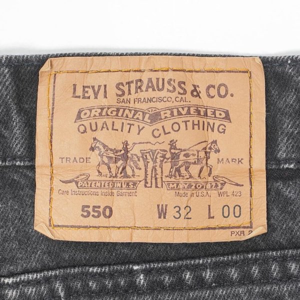 画像3: 90's Levi's 550 ブラックデニムショーツ "MADE IN USA / W32 L00" (3)