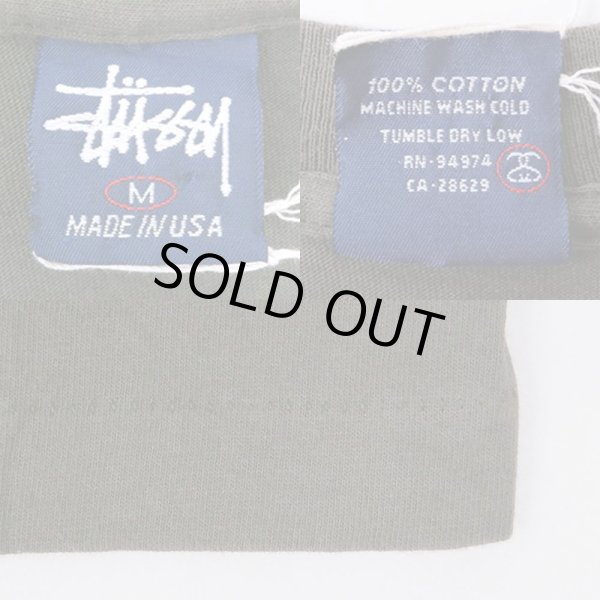 90's OLD STUSSY L/S プリントTシャツ "64 パロディロゴ / MADE IN USA"mtp01151100005313