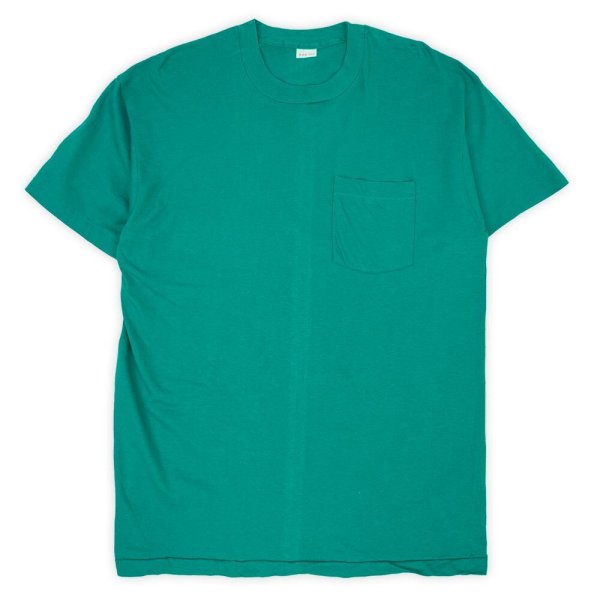 画像1: 80's Fruit of the loom ポケットTシャツ "DEADSTOCK / EMERALD / MADE IN USA" (1)