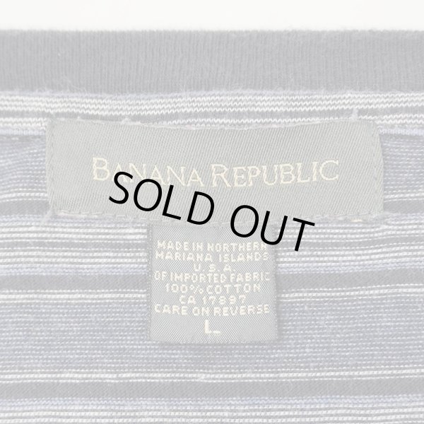 画像2: Early 00's Banana Republic マルチボーダー ポケットTシャツ (2)