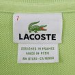 画像2: 00's LACOSTE ポロシャツ "DESIGNED IN FRANCE / LIGHT GREEN" (2)
