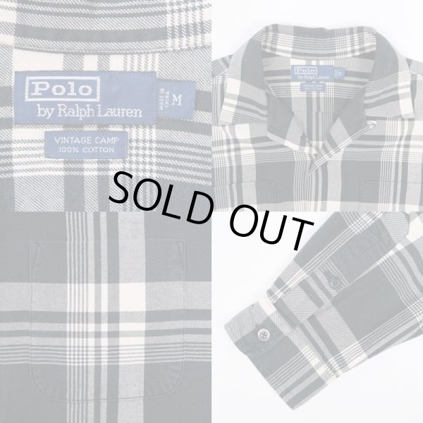 画像3: 90's Polo Ralph Lauren オープンカラーシャツ "VINTAGE CAMP" (3)