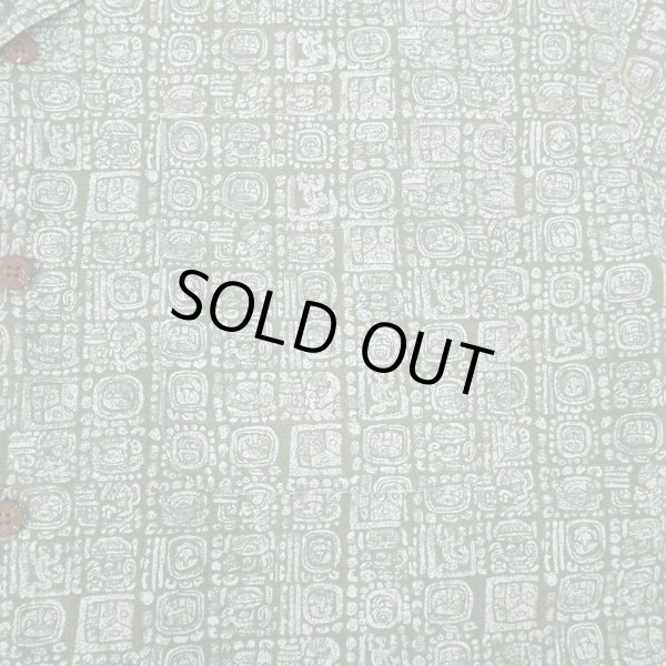 画像4: 00's L.L.Bean S/S 総柄 オープンカラーシャツ "GREEN BASE" (4)