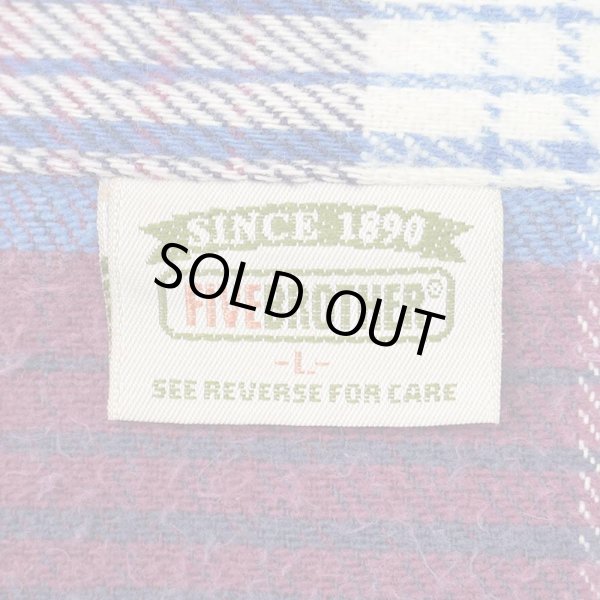 画像2: 90's FIVE BROTHER ヘビーネルシャツ (2)