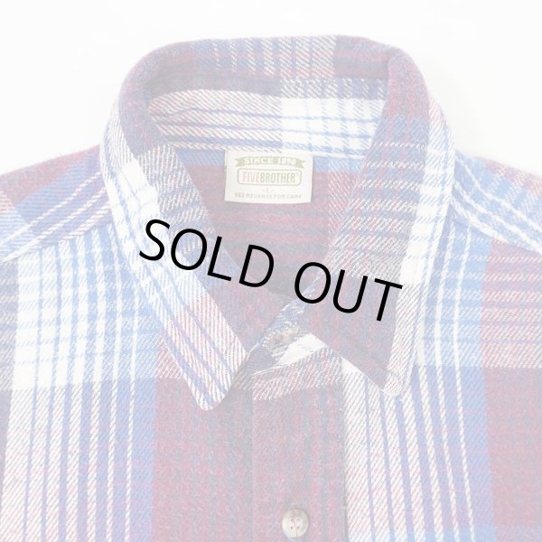 画像3: 90's FIVE BROTHER ヘビーネルシャツ (3)