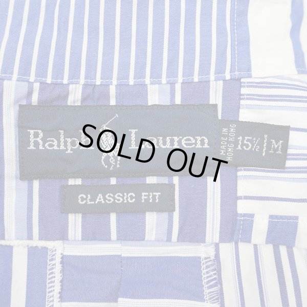 画像2: 90's Polo Ralph Lauren パッチワーク ボタンダウンシャツ "CLASSIC FIT" (2)