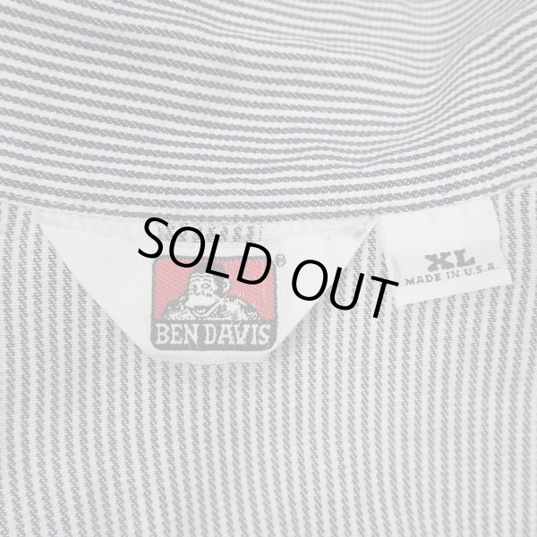 画像2: 90's BEN DAVIS ハーフジップ ワークシャツ "MADE IN USA" (2)