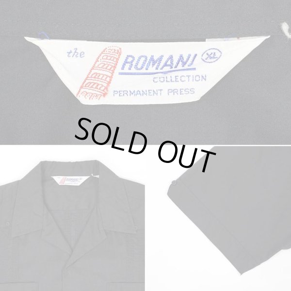 画像3: 80's ROMANI S/S キューバシャツ "BLACK" (3)