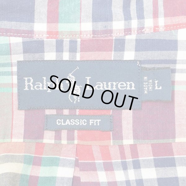 画像2: 90's Polo Ralph Lauren S/S ボタンダウンシャツ "CLASSIC FIT / 3点留め" (2)