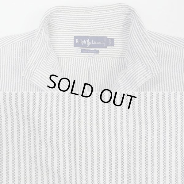 画像4: 90's Polo Ralph Lauren ストライプ柄 ボタンダウンシャツ (4)
