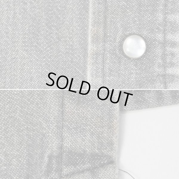 画像4: 80's ROEBUCKS 先染めブラックデニム ウエスタンシャツ "MADE IN USA" (4)