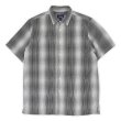 画像1: 00's BASIC EDITIONS S/S レギュラーカラーシャツ "Black Ombre Praid" (1)