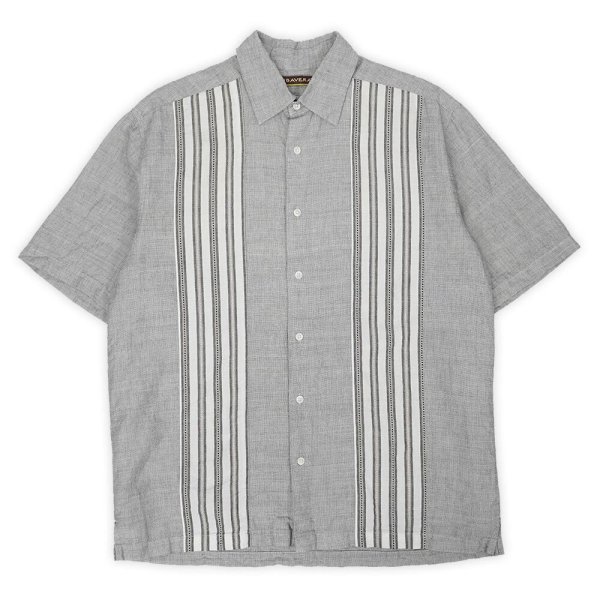 画像1: 00's CUBAVERA S/S ピンチェック柄 キューバシャツ (1)