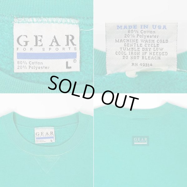 画像2: 90's GEAR カレッジロゴ スウェット "MADE IN USA" (2)