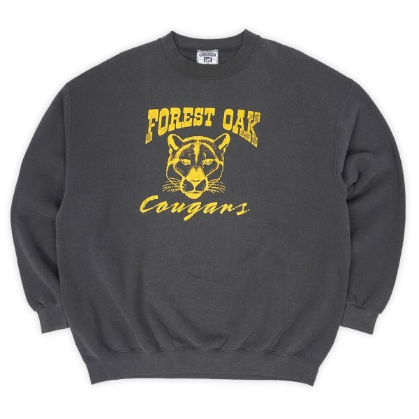 画像1: 90's Lee カレッジプリントスウェット "MADE IN USA / FADE BLACK" (1)