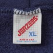 画像2: 90's JERZEES ブランクスウェットパーカー "FADE NAVY / MADE IN USA" (2)