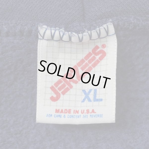 画像2: 90's JERZEES ブランクスウェットパーカー "FADE NAVY / MADE IN USA" (2)