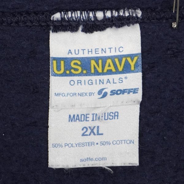 画像2: 00's US.NAVY フルジップ スウェットパーカー "MADE IN USA" (2)