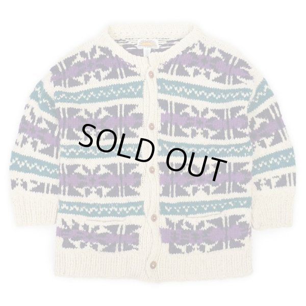 画像1: 80's nuevo americana エクアドルニット カーディガン (1)