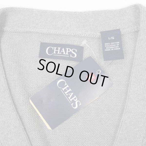 画像2: 00's CHAPS コットンニットカーディガン "DEADSTOCK" (2)
