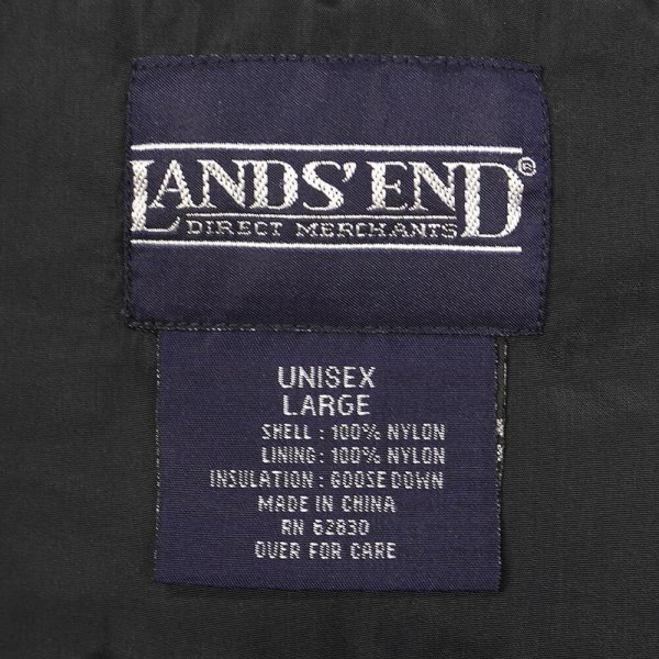 画像2: 90's LANDS' END ダウンベスト "BLACK" (2)
