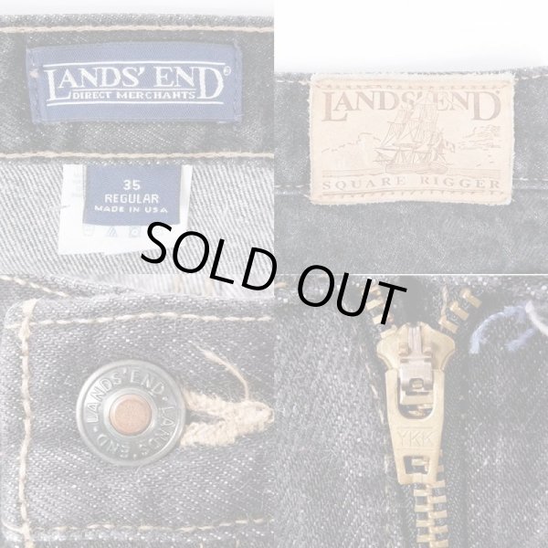 画像3: 00's LANDS' END 先染めブラックデニムパンツ "MADE IN USA" (3)