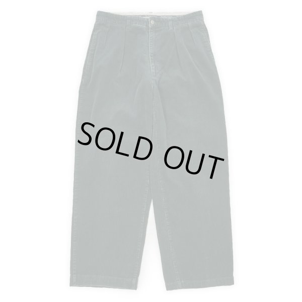 画像1: 90's Polo Ralph Lauren 2タック 太畝コーデュロイトラウザー "Dark Green / ANDREW PANT" (1)